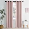 imageNICETOWN Navy Blue Blackout Panels 63 Inches Long  Grommet Thermal Insulated Shades for Living Room Yard Kids Room Laundry Pantry  1 Pair W52 x L63Blush Pink