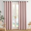 imageNICETOWN Navy Blue Blackout Panels 63 Inches Long  Grommet Thermal Insulated Shades for Living Room Yard Kids Room Laundry Pantry  1 Pair W52 x L63Blush Pink