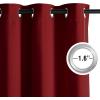 imageNICETOWN Navy Blue Blackout Panels 63 Inches Long  Grommet Thermal Insulated Shades for Living Room Yard Kids Room Laundry Pantry  1 Pair W52 x L63Burgundy Red