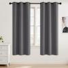 imageNICETOWN Navy Blue Blackout Panels 63 Inches Long  Grommet Thermal Insulated Shades for Living Room Yard Kids Room Laundry Pantry  1 Pair W52 x L63Grey