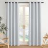 imageNICETOWN Navy Blue Blackout Panels 63 Inches Long  Grommet Thermal Insulated Shades for Living Room Yard Kids Room Laundry Pantry  1 Pair W52 x L63Greyish White