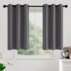 imageNICETOWN Navy Blue Blackout Panels 63 Inches Long  Grommet Thermal Insulated Shades for Living Room Yard Kids Room Laundry Pantry  1 Pair W52 x L63Grey