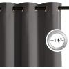 imageNICETOWN Navy Blue Blackout Panels 63 Inches Long  Grommet Thermal Insulated Shades for Living Room Yard Kids Room Laundry Pantry  1 Pair W52 x L63Grey