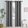 imageNICETOWN Navy Blue Blackout Panels 63 Inches Long  Grommet Thermal Insulated Shades for Living Room Yard Kids Room Laundry Pantry  1 Pair W52 x L63Grey