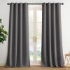 imageNICETOWN Navy Blue Blackout Panels 63 Inches Long  Grommet Thermal Insulated Shades for Living Room Yard Kids Room Laundry Pantry  1 Pair W52 x L63Grey