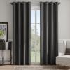 imageNICETOWN Navy Blue Blackout Panels 63 Inches Long  Grommet Thermal Insulated Shades for Living Room Yard Kids Room Laundry Pantry  1 Pair W52 x L63Grey