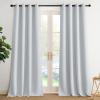 imageNICETOWN Navy Blue Blackout Panels 63 Inches Long  Grommet Thermal Insulated Shades for Living Room Yard Kids Room Laundry Pantry  1 Pair W52 x L63Greyish White