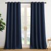 imageNICETOWN Navy Blue Blackout Panels 63 Inches Long  Grommet Thermal Insulated Shades for Living Room Yard Kids Room Laundry Pantry  1 Pair W52 x L63Navy Blue
