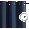 imageNICETOWN Navy Blue Blackout Panels 63 Inches Long  Grommet Thermal Insulated Shades for Living Room Yard Kids Room Laundry Pantry  1 Pair W52 x L63Navy Blue