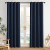 imageNICETOWN Navy Blue Blackout Panels 63 Inches Long  Grommet Thermal Insulated Shades for Living Room Yard Kids Room Laundry Pantry  1 Pair W52 x L63Navy Blue