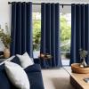 imageNICETOWN Navy Blue Blackout Panels 63 Inches Long  Grommet Thermal Insulated Shades for Living Room Yard Kids Room Laundry Pantry  1 Pair W52 x L63Navy Blue