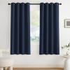 imageNICETOWN Navy Blue Blackout Panels 63 Inches Long  Grommet Thermal Insulated Shades for Living Room Yard Kids Room Laundry Pantry  1 Pair W52 x L63Navy Blue