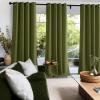 imageNICETOWN Navy Blue Blackout Panels 63 Inches Long  Grommet Thermal Insulated Shades for Living Room Yard Kids Room Laundry Pantry  1 Pair W52 x L63Olive Green