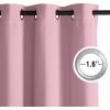 imageNICETOWN Navy Blue Blackout Panels 63 Inches Long  Grommet Thermal Insulated Shades for Living Room Yard Kids Room Laundry Pantry  1 Pair W52 x L63Rouge Pink