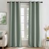 imageNICETOWN Navy Blue Blackout Panels 63 Inches Long  Grommet Thermal Insulated Shades for Living Room Yard Kids Room Laundry Pantry  1 Pair W52 x L63Sage Green