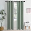 imageNICETOWN Navy Blue Blackout Panels 63 Inches Long  Grommet Thermal Insulated Shades for Living Room Yard Kids Room Laundry Pantry  1 Pair W52 x L63Sage Green