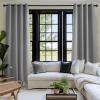 imageNICETOWN Navy Blue Blackout Panels 63 Inches Long  Grommet Thermal Insulated Shades for Living Room Yard Kids Room Laundry Pantry  1 Pair W52 x L63Silver Grey