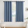 imageNICETOWN Navy Blue Blackout Panels 63 Inches Long  Grommet Thermal Insulated Shades for Living Room Yard Kids Room Laundry Pantry  1 Pair W52 x L63Stone Blue