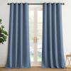 imageNICETOWN Navy Blue Blackout Panels 63 Inches Long  Grommet Thermal Insulated Shades for Living Room Yard Kids Room Laundry Pantry  1 Pair W52 x L63Stone Blue