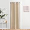 imageNICETOWN Doorway Curtains Room Darkening Curtain and Drape Energy Efficient Warmth Grommet Curtain for Office ampamp Classroom Biscotti Beige Sold Individually 42 inches Wide by 84 inches Long