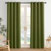 imageNICETOWN Navy Blue Blackout Panels 63 Inches Long  Grommet Thermal Insulated Shades for Living Room Yard Kids Room Laundry Pantry  1 Pair W52 x L63Olive Green
