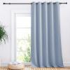 imageNICETOWN Sliding Door Curtains Wide Thermal Blackout Patio Door Curtain Panel Vintage Blue W70 x L95 Sliding Door DrapesDraperies with Grommet Top