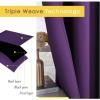 imageNICETOWN Blackout Curtain Panels for Kids Adult Room Triple Weave Home Decoration Thermal Insulated Solid Ring Top Blackout CurtainsDrapes Set of 2 42 x 54 Inch Royal Purple