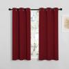 imageNICETOWN Christmas Window Curtains Blackout Drapes Thermal Insulated Home Decorative Blackout CurtainsDraperies for Laundry Room One Pair 34 by 45inch Burgundy Red