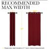 imageNICETOWN Christmas Window Curtains Blackout Drapes Thermal Insulated Home Decorative Blackout CurtainsDraperies for Laundry Room One Pair 34 by 45inch Burgundy Red