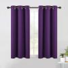 imageNICETOWN Blackout Curtain Panels for Kids Adult Room Triple Weave Home Decoration Thermal Insulated Solid Ring Top Blackout CurtainsDrapes Set of 2 42 x 54 Inch Royal Purple