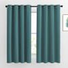imageNICETOWN Blackout Curtains for Kids Room  Triple Weave Microfiber Home Thermal Insulated Solid Ring Top Blackout PanelsDrapes for BedroomSea Teal Set of 2 52 x 63 Inch