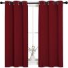 imageNICETOWN Christmas Window Curtains Blackout Drapes Thermal Insulated Home Decorative Blackout CurtainsDraperies for Laundry Room One Pair 34 by 45inch Burgundy Red