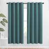 imageNICETOWN Insulated Curtains Blackout Draperies  Triple Weave Microfiber Home Thermal Insulated Solid Ring Top Blackout CurtainsPanels for BedroomSea Teal Set of 2 52 x 72 Inch