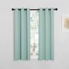 imageNICETOWN Thermal Insulated Curtains Blackout Draperies Window Treatment Solid Grommet Room Darkening Drape Panels for Bedroom Aqua Blue Set of 2 29 by 45 inches Long