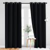 imageNICETOWN Halloween Black Out Curtains for Bedroom 84 inches Long  Light Reducing Thermal Insulated Solid Grommet CurtainsPanelsDrapes for Living Room Set of 2 W52 x L84