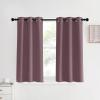 imageNICETOWN Room Darkening Short Curtain Panels for Cafe Dry Rose 2 Panels W34 x L40 inch Thermal Insulated Grommet Room Darkening DraperiesDrapes for Window