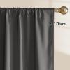 imageNICETOWN 100 Blackout Doorway 80 inch Curtains Rod Pocket Room Darkening Privacy Window Treatment for BedroomLiving Room Grey W52 x L80 2 PanelsGrey