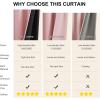 imageNICETOWN 100 Blackout Doorway 80 inch Curtains Rod Pocket Room Darkening Privacy Window Treatment for BedroomLiving Room Grey W52 x L80 2 PanelsPink
