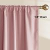 imageNICETOWN 100 Blackout Doorway 80 inch Curtains Rod Pocket Room Darkening Privacy Window Treatment for BedroomLiving Room Grey W52 x L80 2 PanelsPink