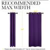imageNICETOWN Blackout Curtain Panels for Kids Room Triple Weave Home Decoration Thermal Insulated Solid Ring Top Blackout CurtainsDrapes Set of 2 34 x 54 inches Royal Purple