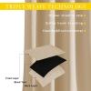 imageNICETOWN Blackout Living Room Curtain 118 inch Length Grommet Thermal Curtain Sound Blocking Room Divider for Sliding Glass Door Biscotti Beige W80 x L118 1 Panel
