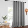 imageNICETOWN Blackout Sliding Door Curtain 120 inches Long Grommet Top Thermal Insulated Extra Wide Room Divider Window Treatment for PatioFrench Door W100 x L120 1 Panel Silver Grey