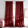 imageNICETOWN Fall Bronze Blackout 108 inch Length Velvet Curtains Pair Room Darkening Energy Saving Floor to Ceiling Drapes for Living Room and Bedroom 52 W x 108 L inch Support Shower Hooks 2 PanelsRed