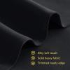 imageNICETOWN Halloween Bathroom Blackout Curtains and Drapes Black Solid Thermal Insulated Grommet Blackout Drapery Panels for Window 2 Panels 70 inches Wide by 54 inches Long Black