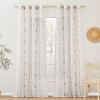 imageNICETOWN Light Filtering BohoChic Curtains ampamp Drapes Linen Blend Rod Pocket Casual ampamp Rustic Privacy Semi Sheer Bohemian Medallion Pattern for BedroomLiving Room W52 x L84 Taupe 1 PairTaupe
