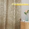 imageNICETOWN Light Filtering BohoChic Curtains ampamp Drapes Linen Blend Rod Pocket Casual ampamp Rustic Privacy Semi Sheer Bohemian Medallion Pattern for BedroomLiving Room W52 x L84 Taupe 1 PairBrown