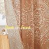 imageNICETOWN Light Filtering BohoChic Curtains ampamp Drapes Linen Blend Rod Pocket Casual ampamp Rustic Privacy Semi Sheer Bohemian Medallion Pattern for BedroomLiving Room W52 x L84 Taupe 1 PairTerracotta