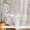 imageNICETOWN Light Filtering BohoChic Curtains ampamp Drapes Linen Blend Rod Pocket Casual ampamp Rustic Privacy Semi Sheer Bohemian Medallion Pattern for BedroomLiving Room W52 x L84 Taupe 1 PairTaupe