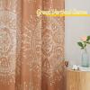 imageNICETOWN Light Filtering BohoChic Curtains ampamp Drapes Linen Blend Rod Pocket Casual ampamp Rustic Privacy Semi Sheer Bohemian Medallion Pattern for BedroomLiving Room W52 x L84 Taupe 1 PairTerracotta