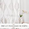imageNICETOWN Light Filtering BohoChic Curtains ampamp Drapes Linen Blend Rod Pocket Casual ampamp Rustic Privacy Semi Sheer Bohemian Medallion Pattern for BedroomLiving Room W52 x L84 Taupe 1 PairWhite  Tan